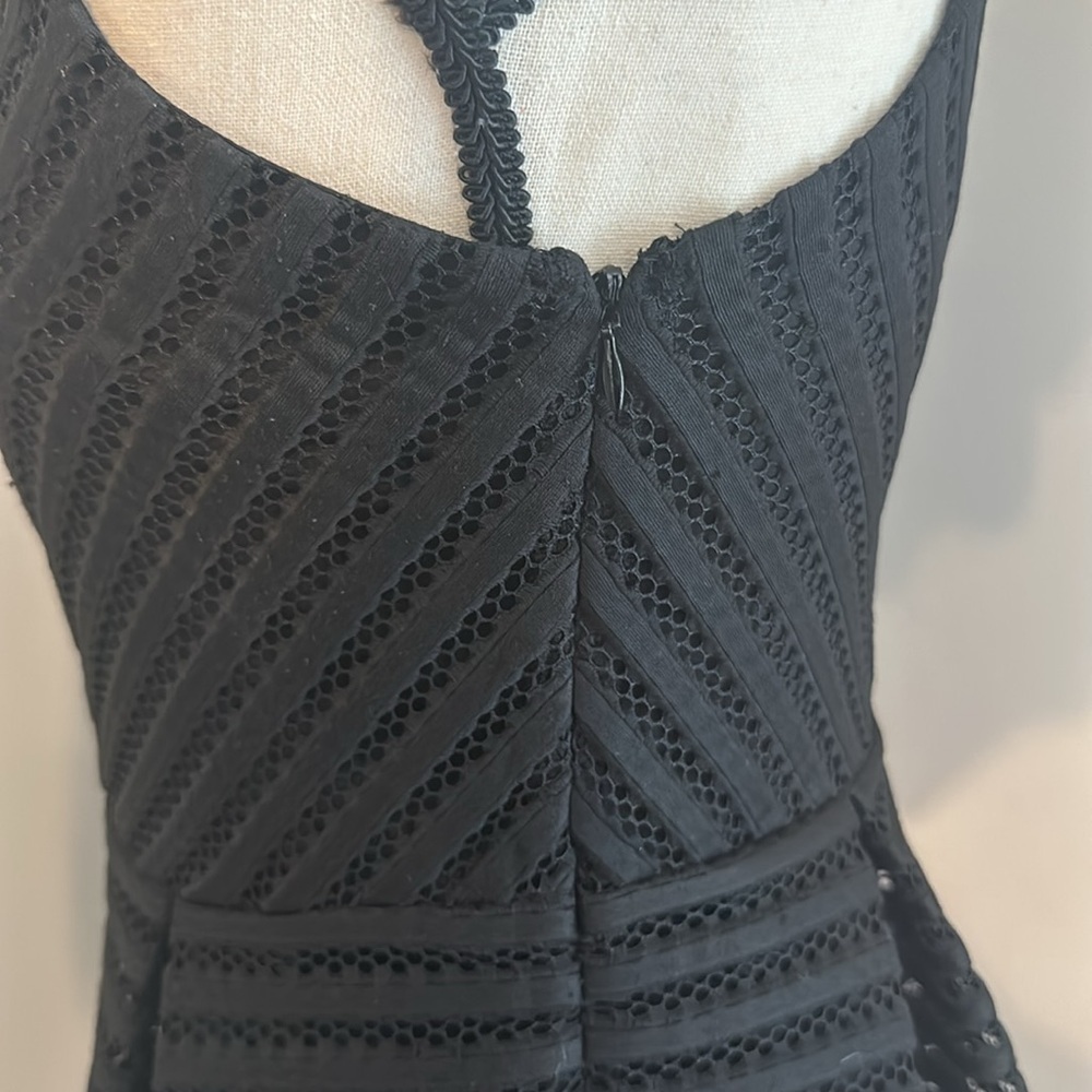 Black Structured Mini Dress Express - Picture 7 of 9